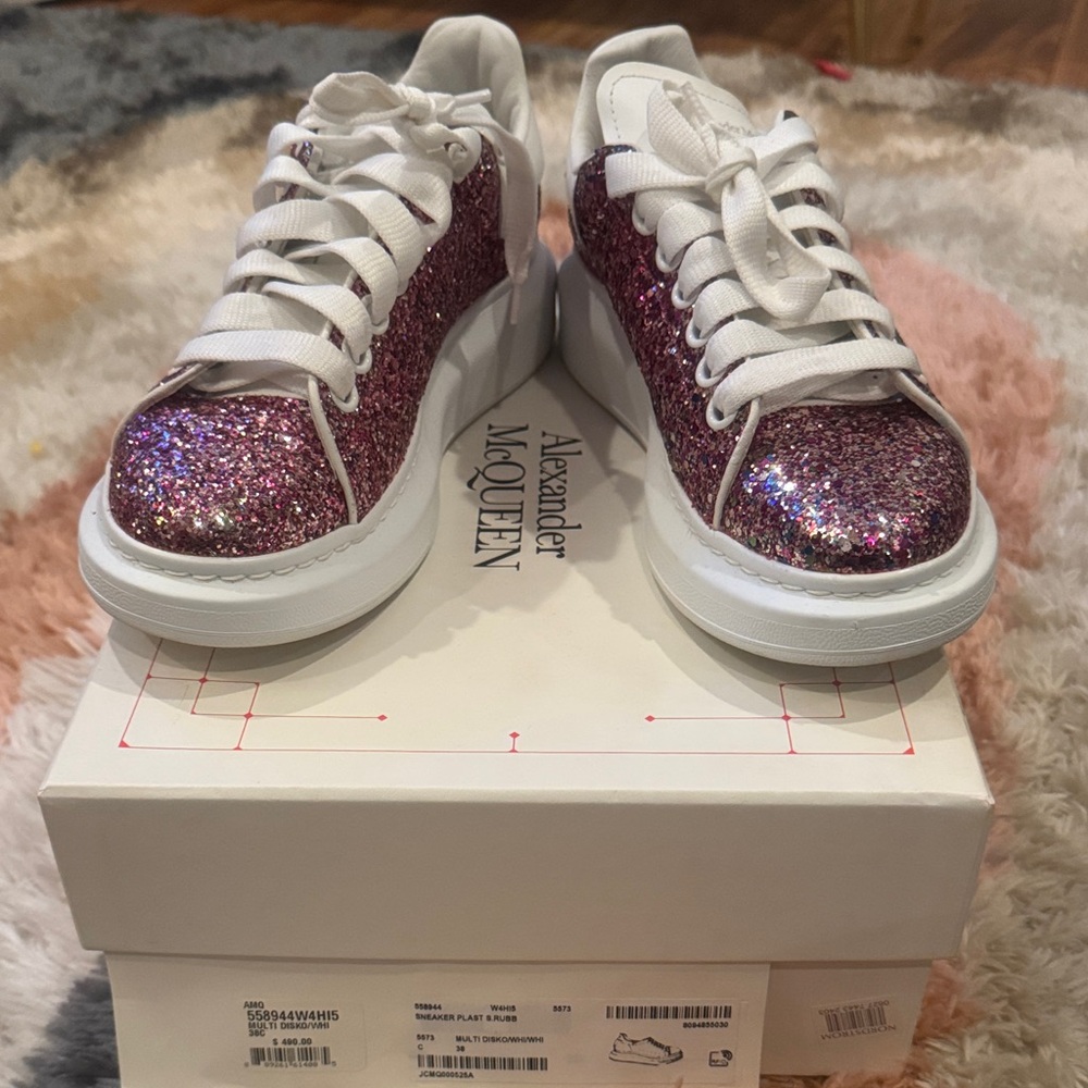 Alexander McQueen Glittery Pink Sneakers
